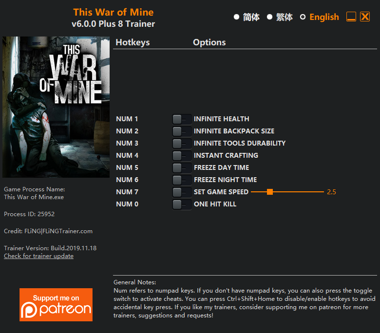 This War of Mine Trainer