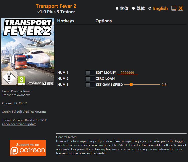 Transport Fever 2 Trainer