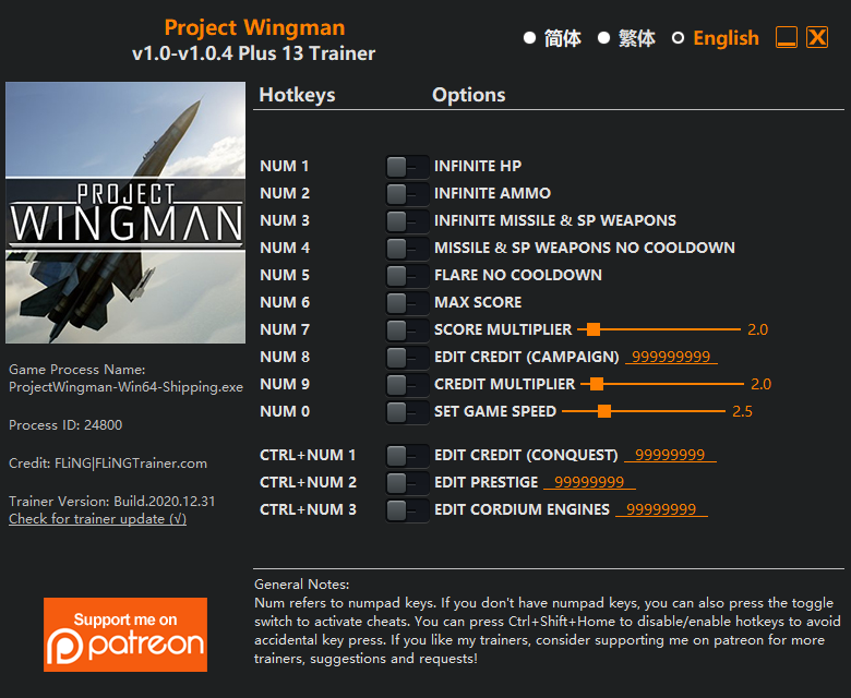 Project Wingman Trainer