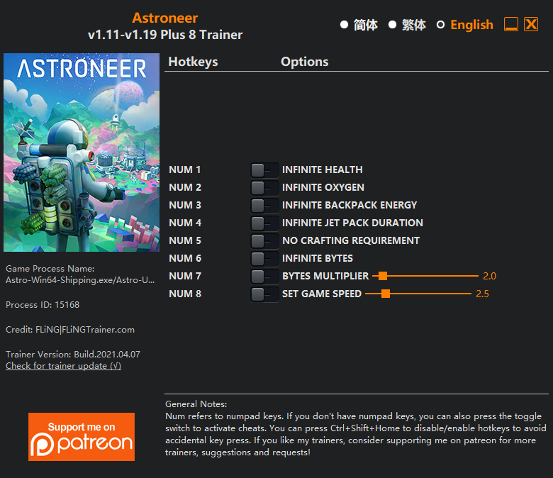 Astroneer Trainer