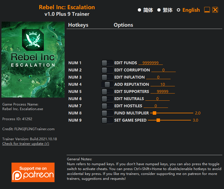 Rebel Inc: Escalation Trainer