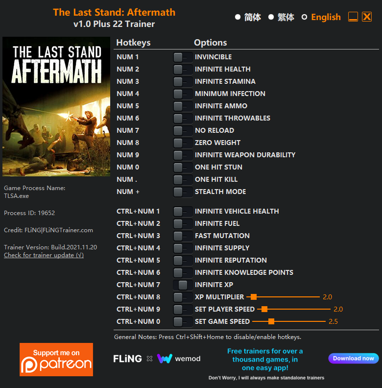 The Last Stand: Aftermath Trainer