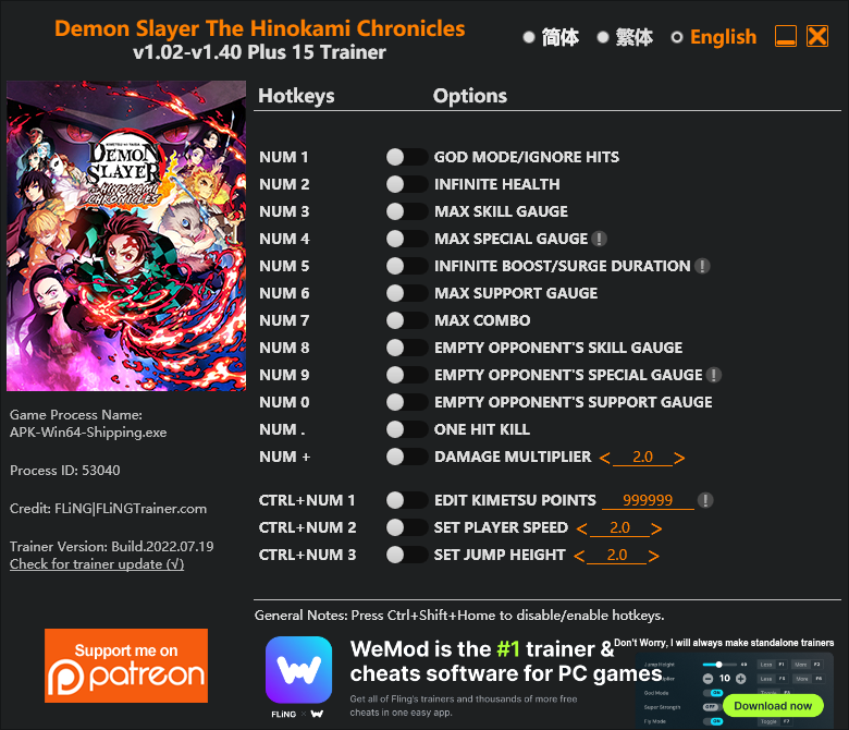 Demon Slayer -Kimetsu no Yaiba- The Hinokami Chronicles Trainer