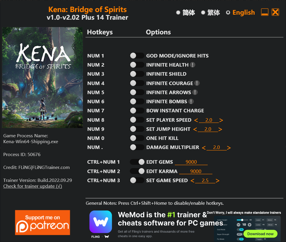 Kena: Bridge of Spirits Trainer