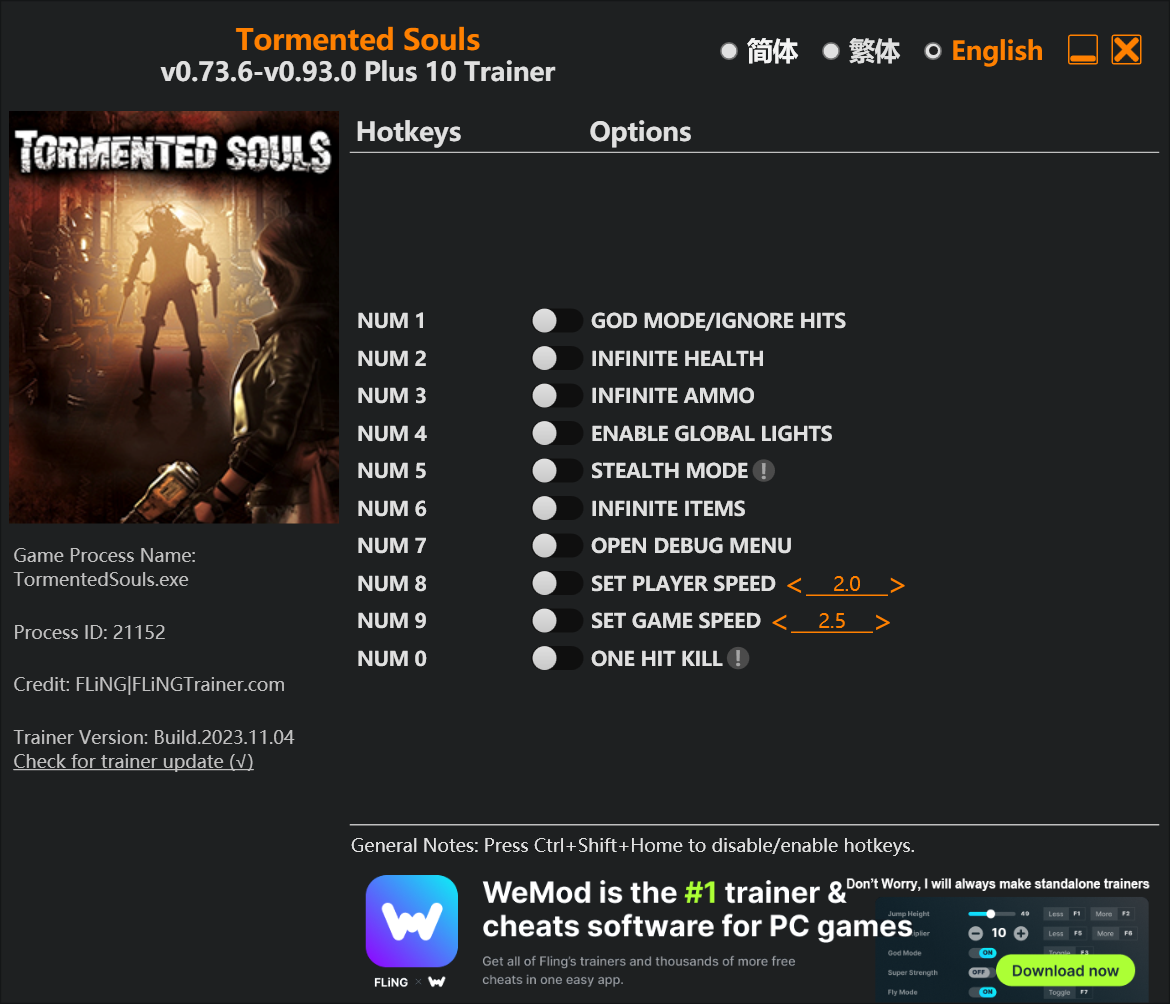 Tormented Souls Trainer