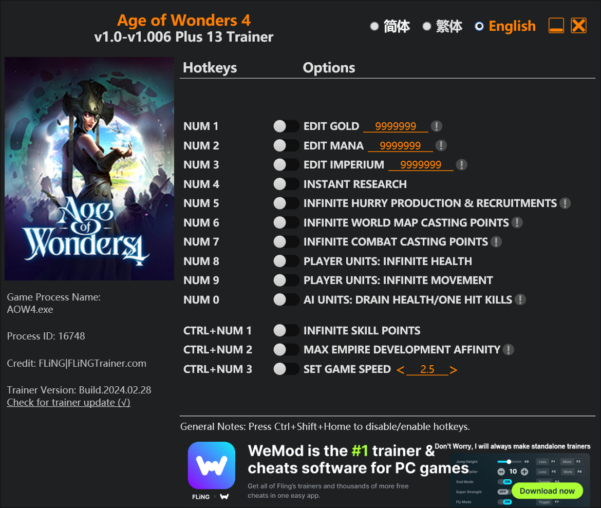 Age of Wonders 4 Trainer