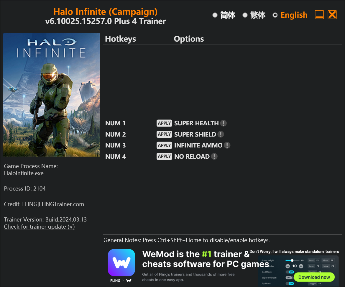 Halo Infinite (Campaign) Trainer