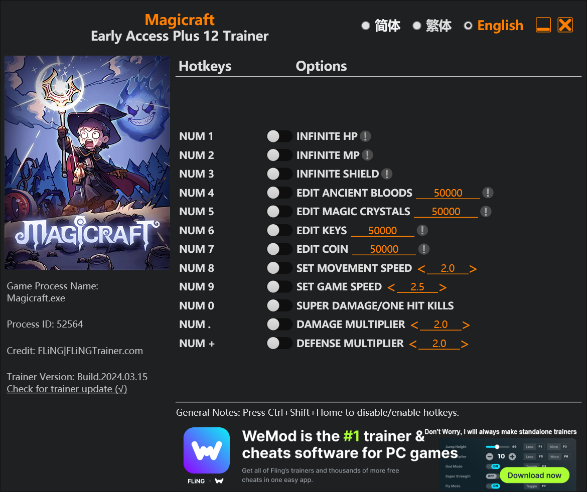 Magicraft Trainer