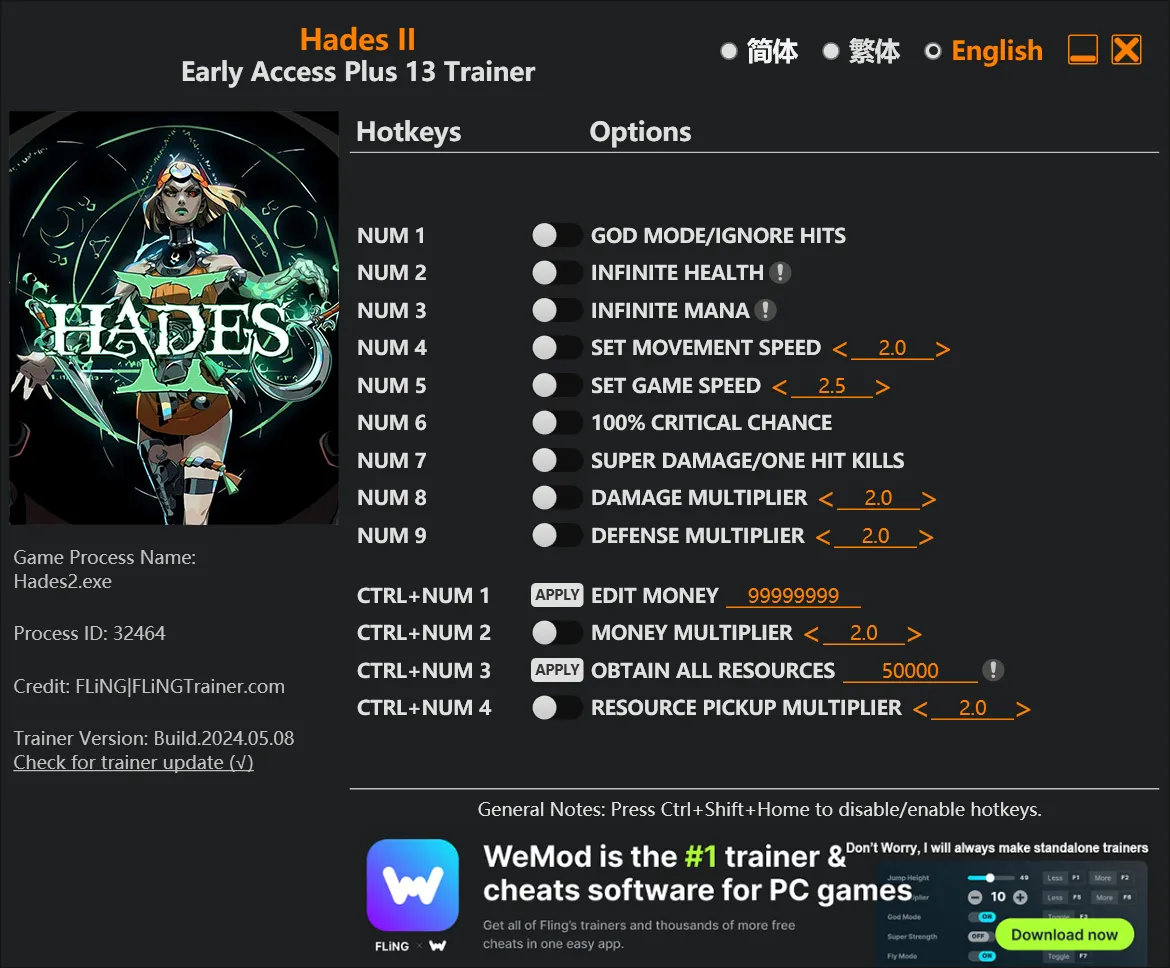 Hades II Trainer