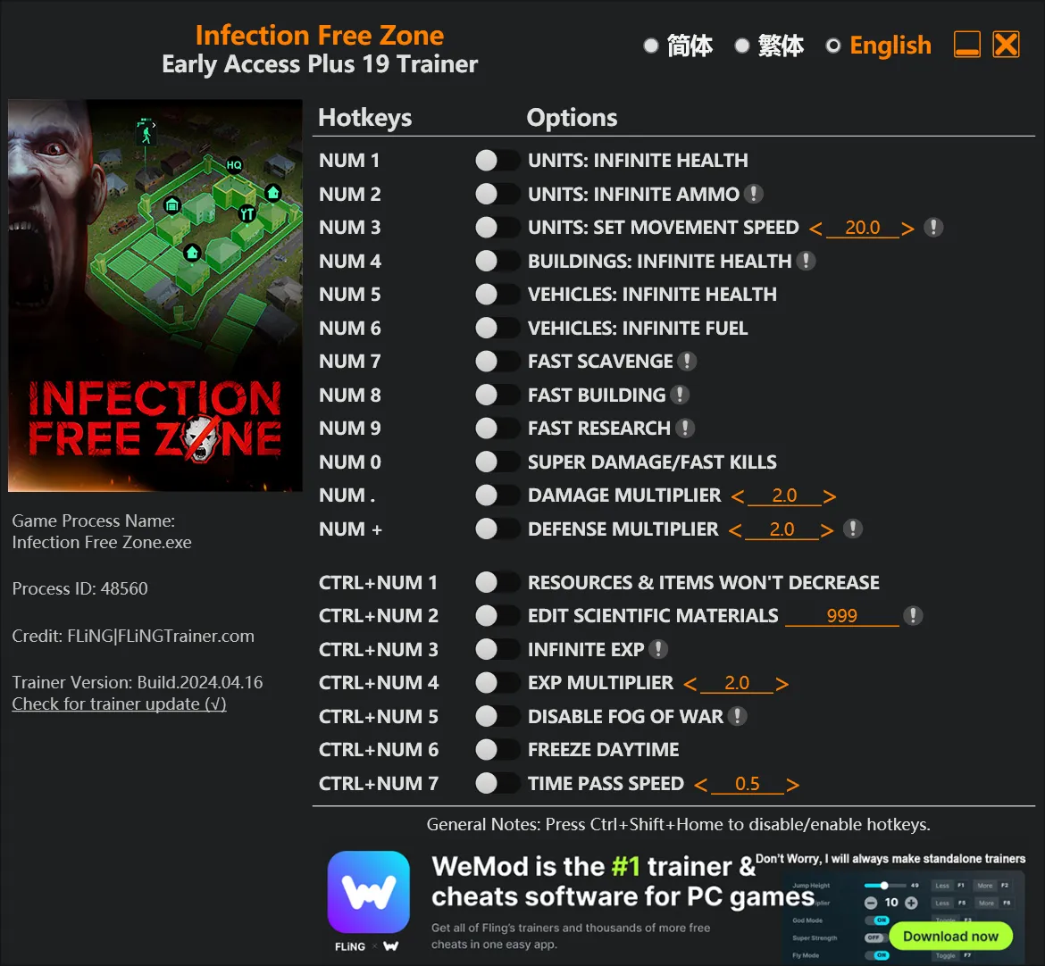 Infection Free Zone Trainer