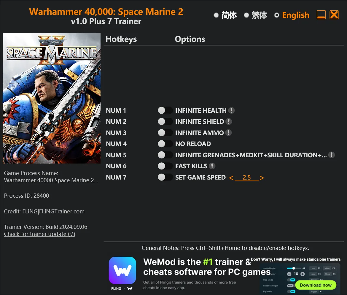 Warhammer 40,000: Space Marine 2 Trainer